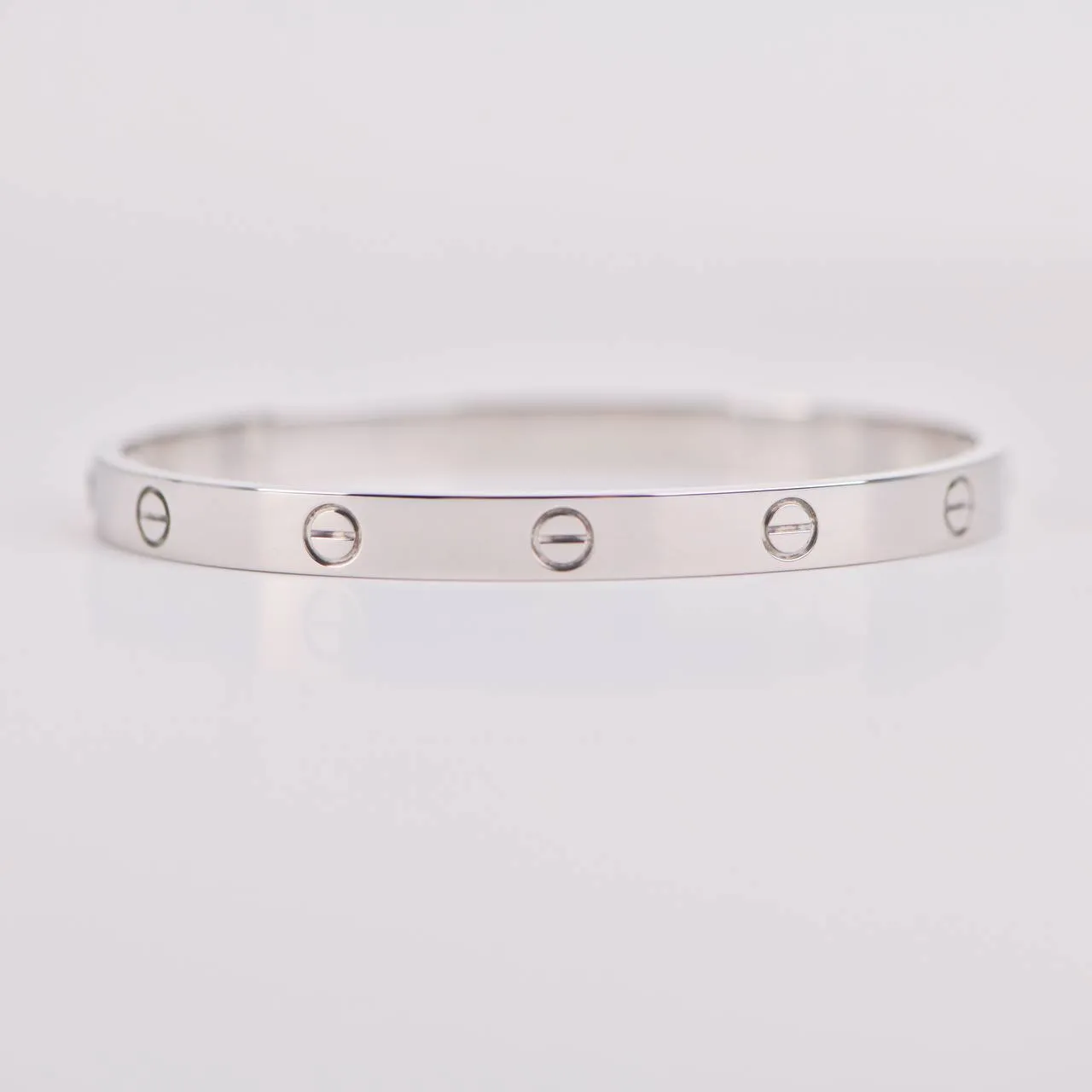 Cartier Love 18K White Gold Bracelet Size 17