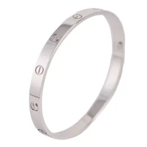 Cartier Love 18K White Gold Bracelet Size 17