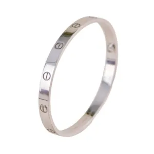Cartier Love 18k White Gold Bracelet Size 19