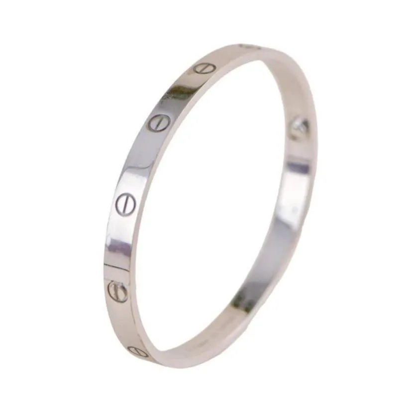 Cartier Love 18k White Gold Bracelet Size 19