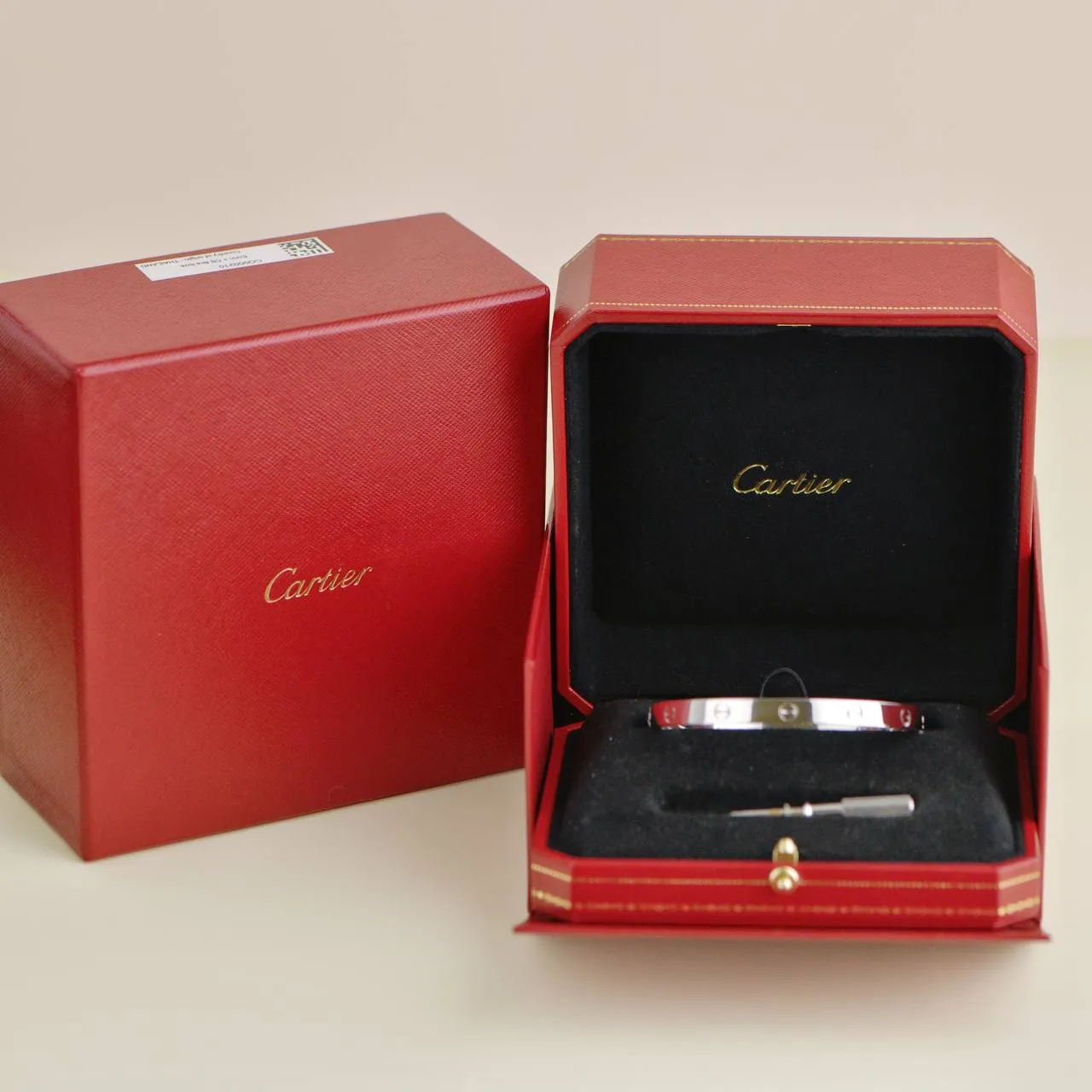 Cartier Love 18k White Gold Bracelet Size 19