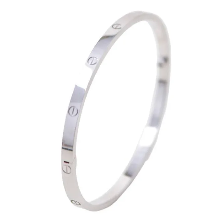 Cartier Love 18K White Gold Bracelet Small Model Size 16