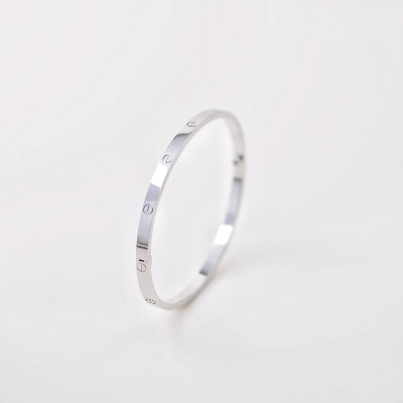 Cartier Love 18K White Gold Bracelet Small Model Size 16