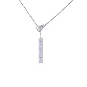 Cartier Love 18k White Gold Long Tassels Pendant Necklace
