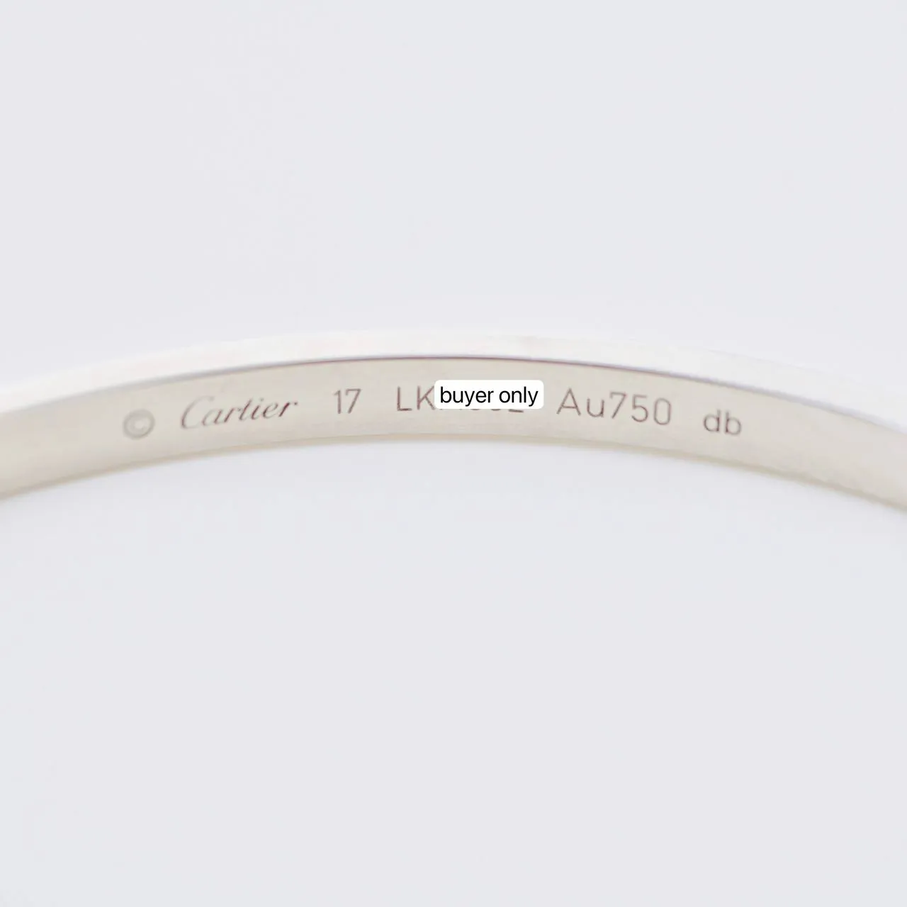 Cartier Love 18K White Gold Small Model Size 17