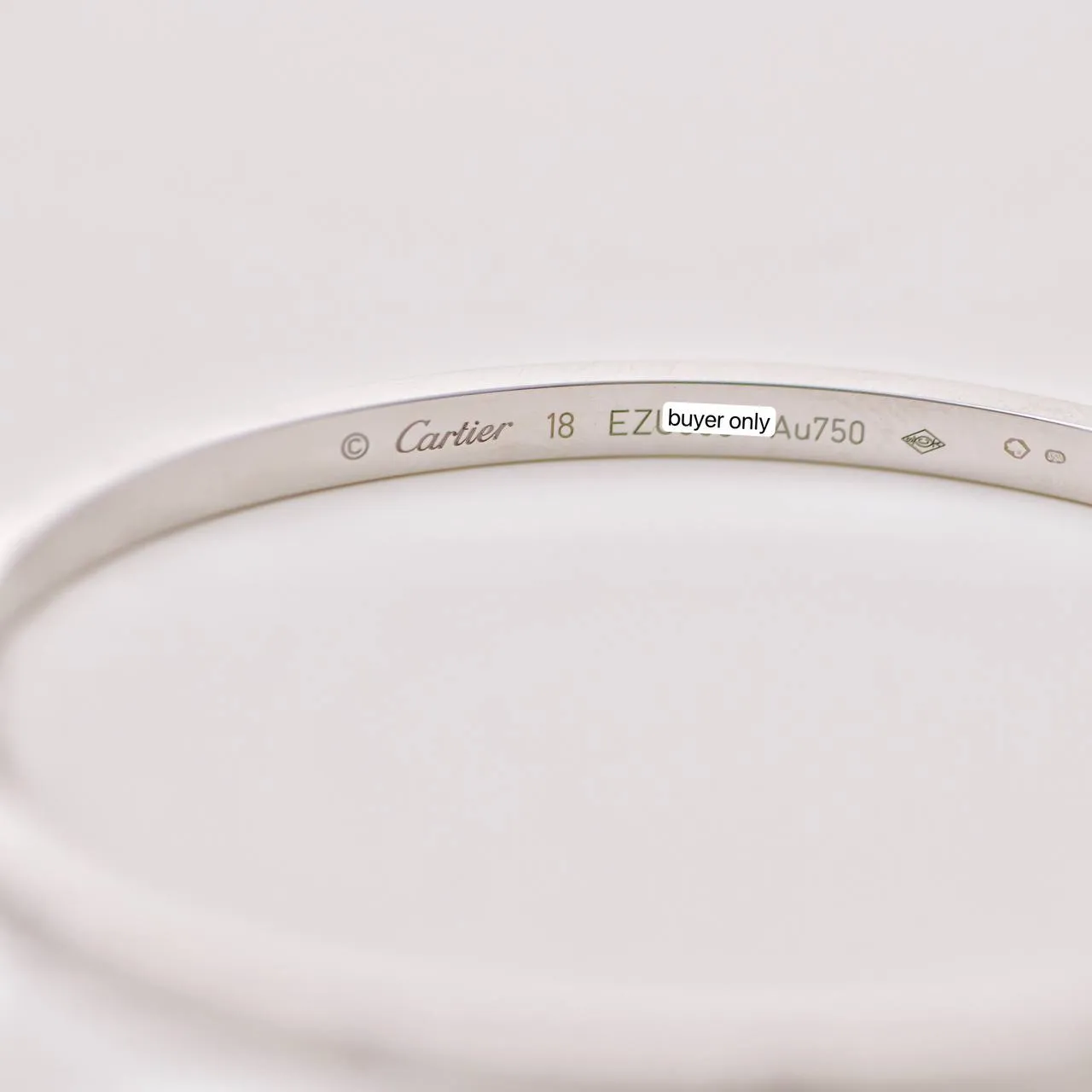 Cartier Love 18K White Gold Small Model Size 18