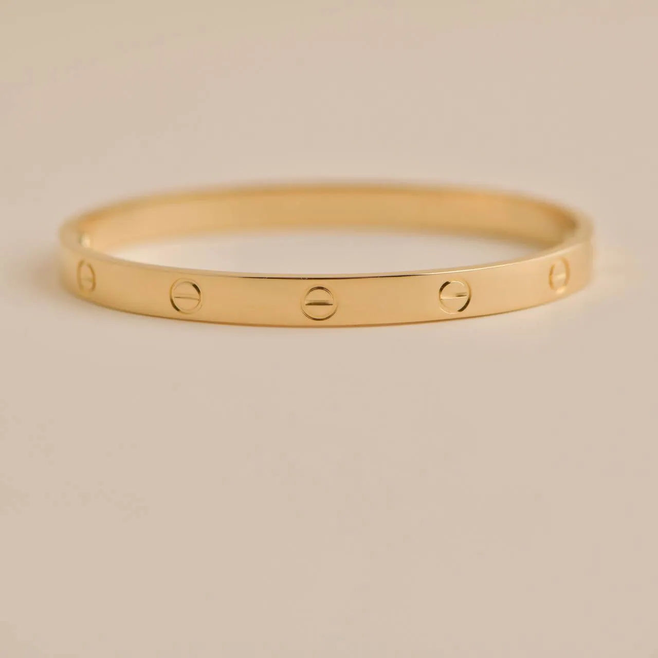 Cartier Love 18K Yellow Gold Bracelet Size 17