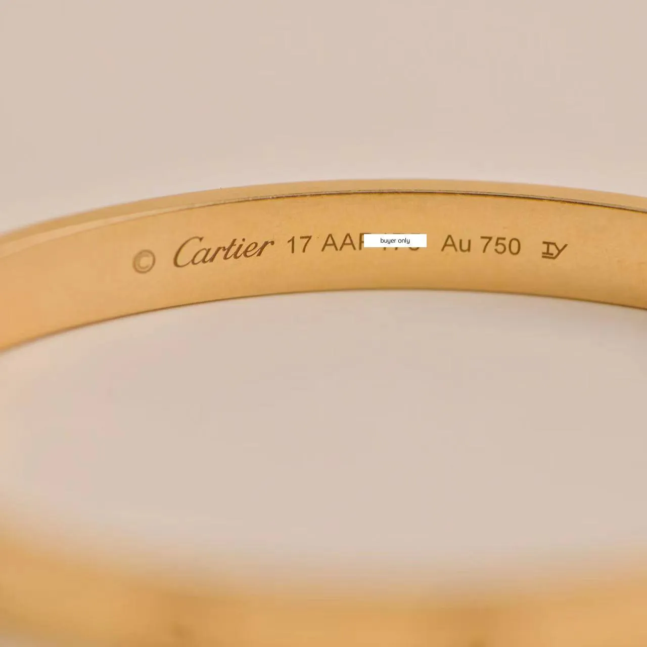 Cartier Love Bracelet 18K Rose Gold Size 17