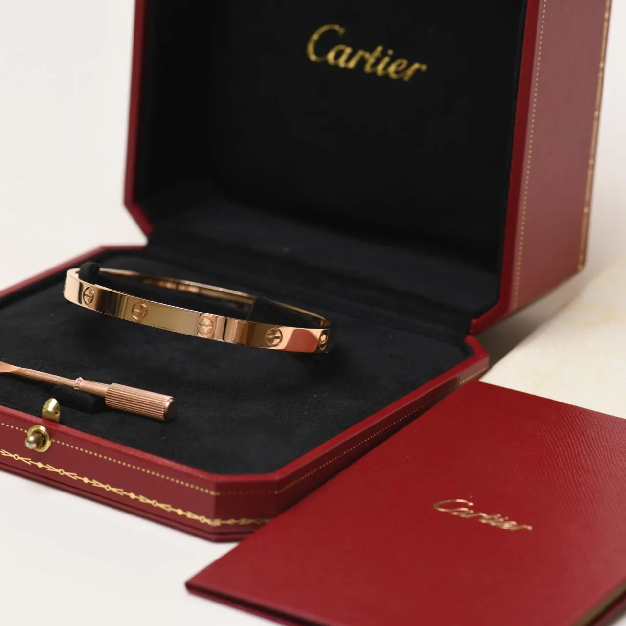 Cartier Love Bracelet 18K Rose Gold Size 20