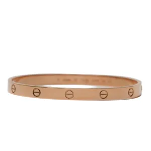 Cartier Love Bracelet 18K Rose Gold Size 20