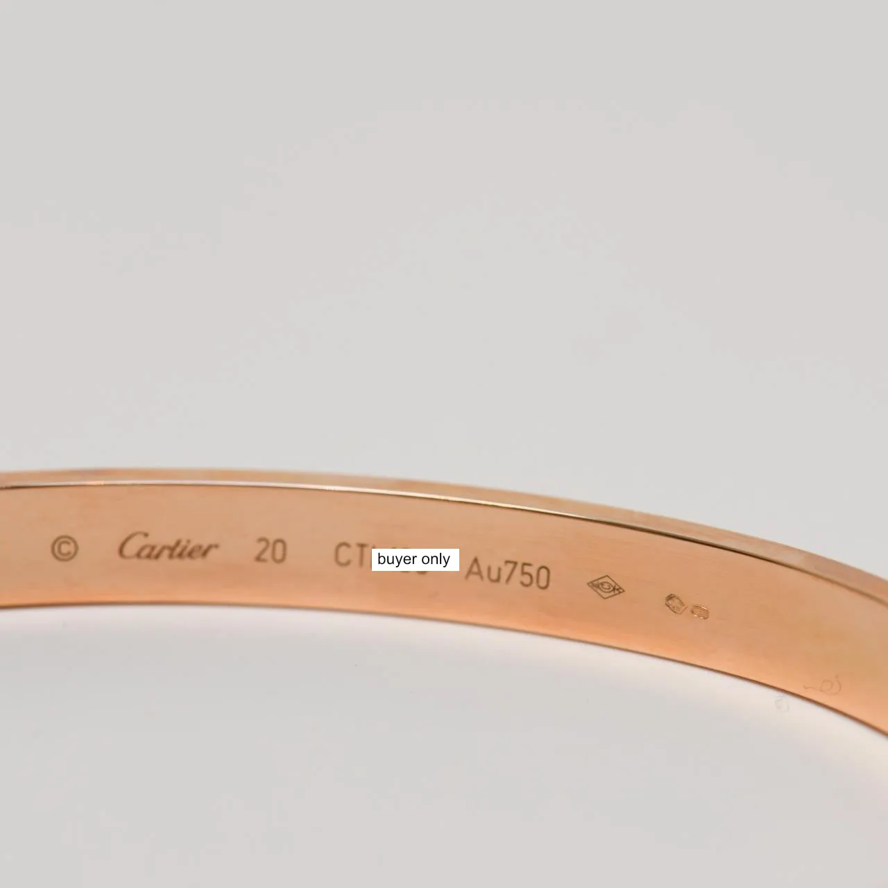 Cartier Love Bracelet 18K Rose Gold Size 20