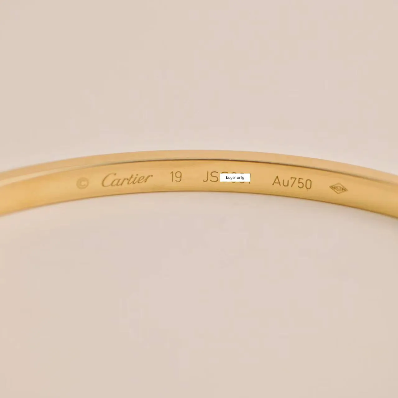 Cartier Love Bracelet Small Model 18K Yellow Gold Size 19