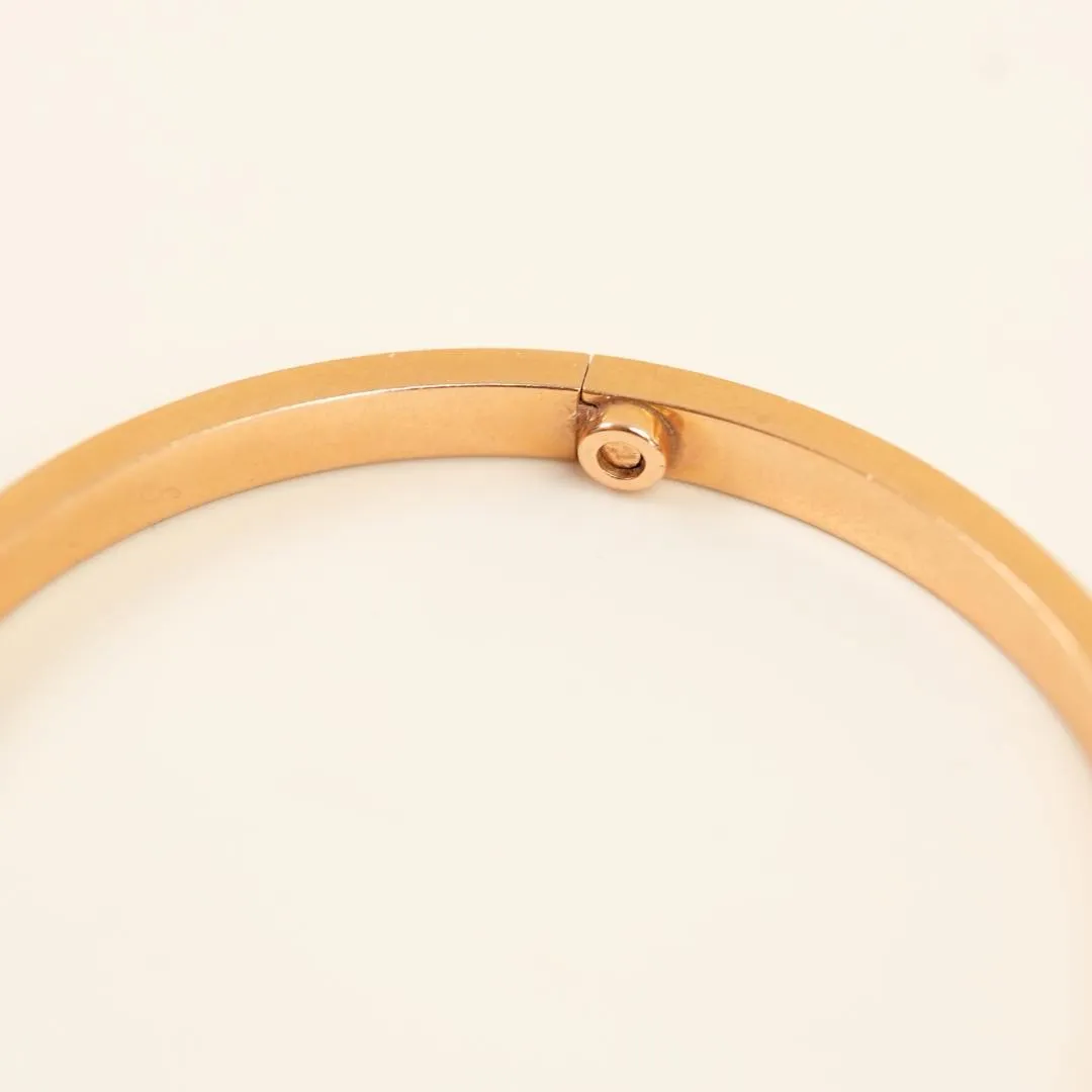 Cartier Love Pav?? Diamond 18k Rose Gold Bracelet Small Model Size 17