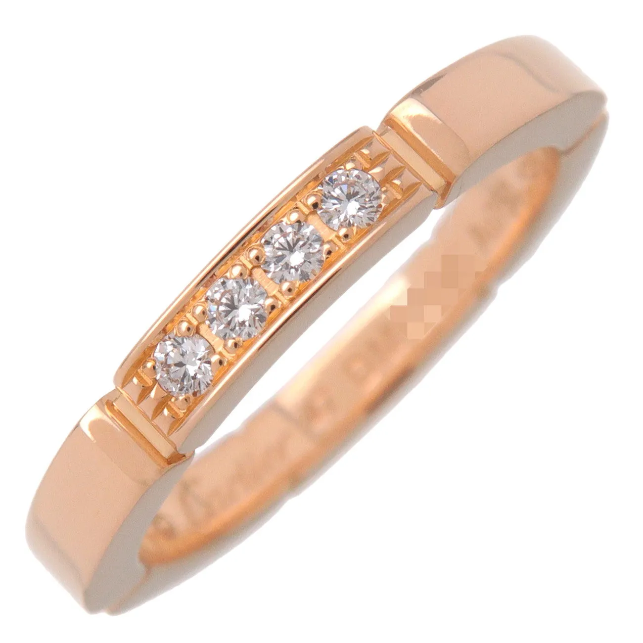 Cartier Maillon Panthere 4P Diamond Ring K18 750PG #47 US4 Used
