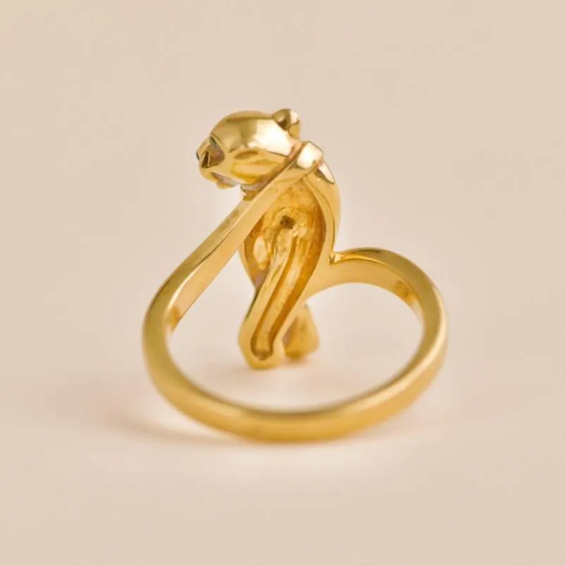 Cartier Panth??re De Cartier 18k Yellow Gold Tsavorite Ring Size 55