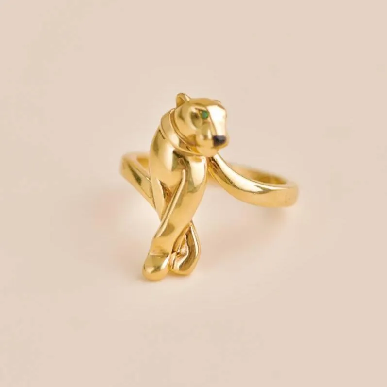 Cartier Panth??re De Cartier 18k Yellow Gold Tsavorite Ring Size 55