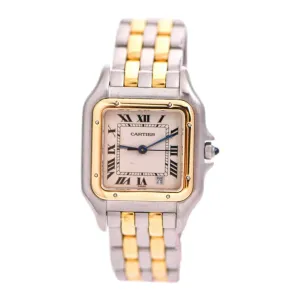 Cartier Panth??re Medium Model Steel 18k Yellow Gold Watch W2PN0007