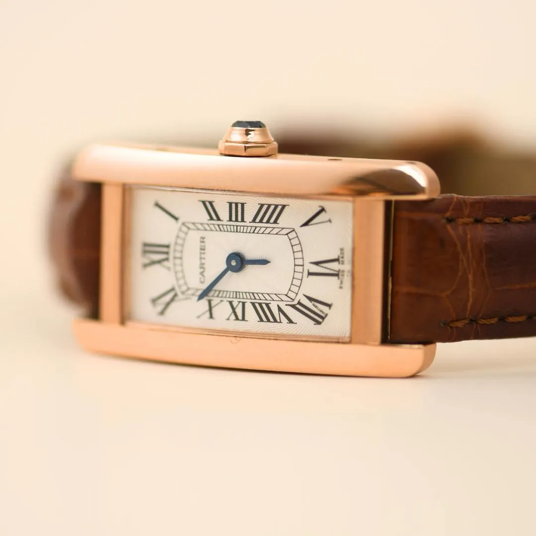 Cartier Tank Am??ricaine 18K Rose Gold Watch Small Model W2607456