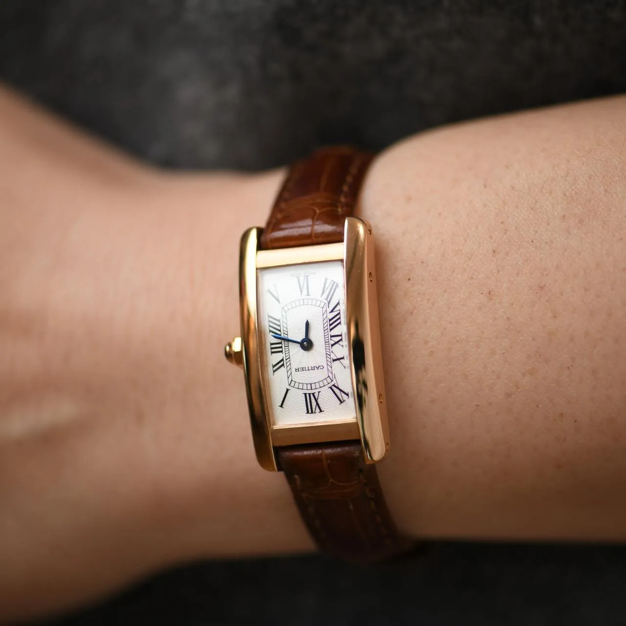 Cartier Tank Am??ricaine 18K Rose Gold Watch Small Model W2607456