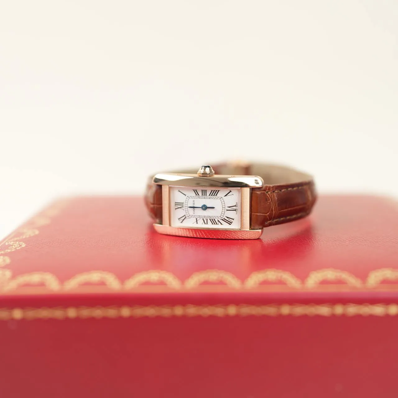 Cartier Tank Am??ricaine 18K Rose Gold Watch Small Model W2607456