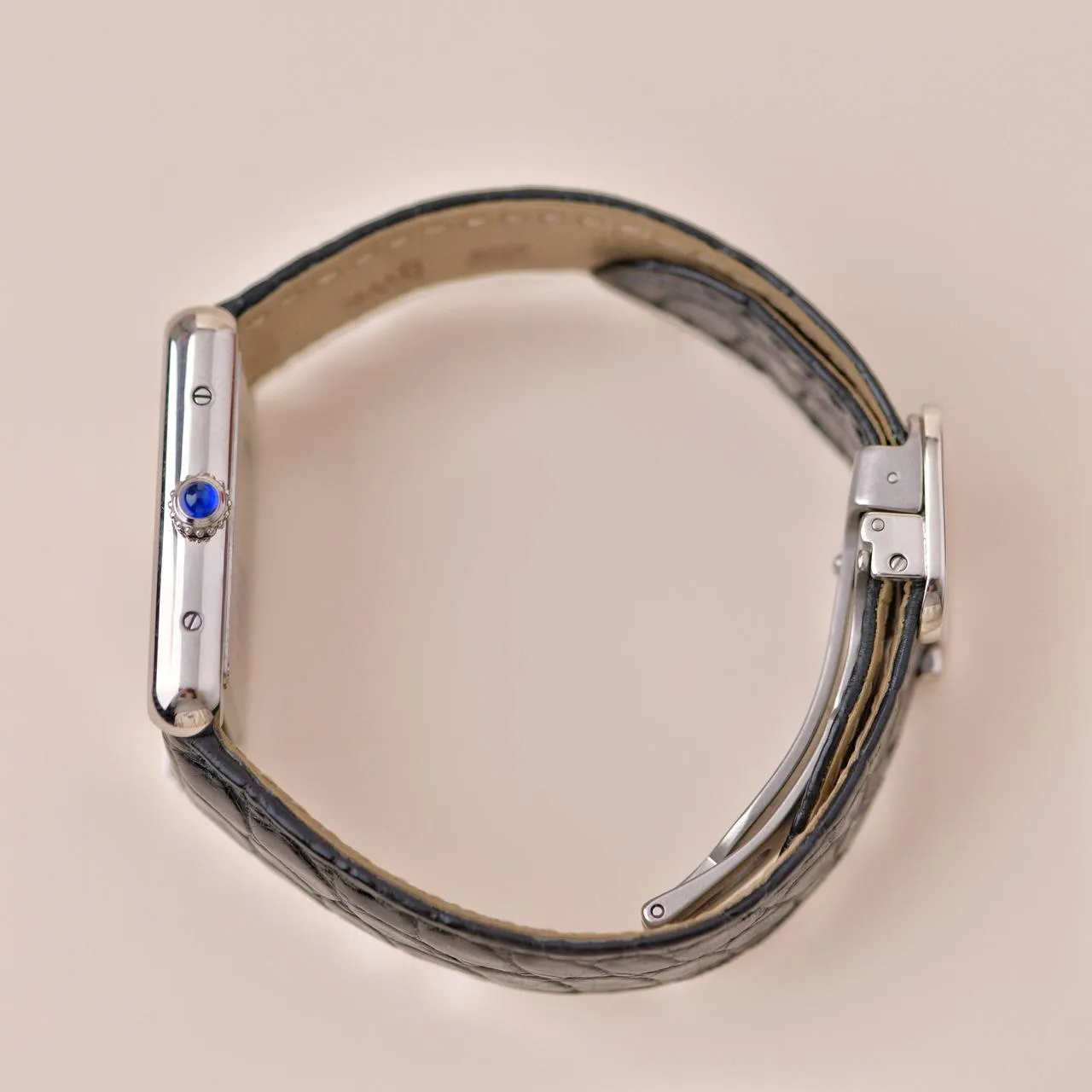 Cartier Tank Solo W5200005 Stainless Steel Leather Wristwatch
