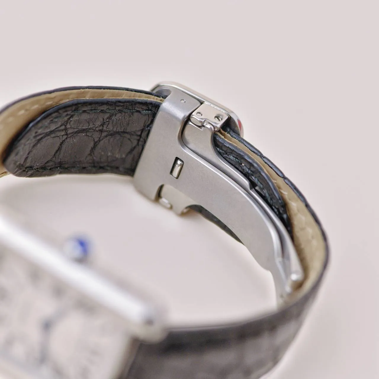 Cartier Tank Solo W5200005 Stainless Steel Leather Wristwatch