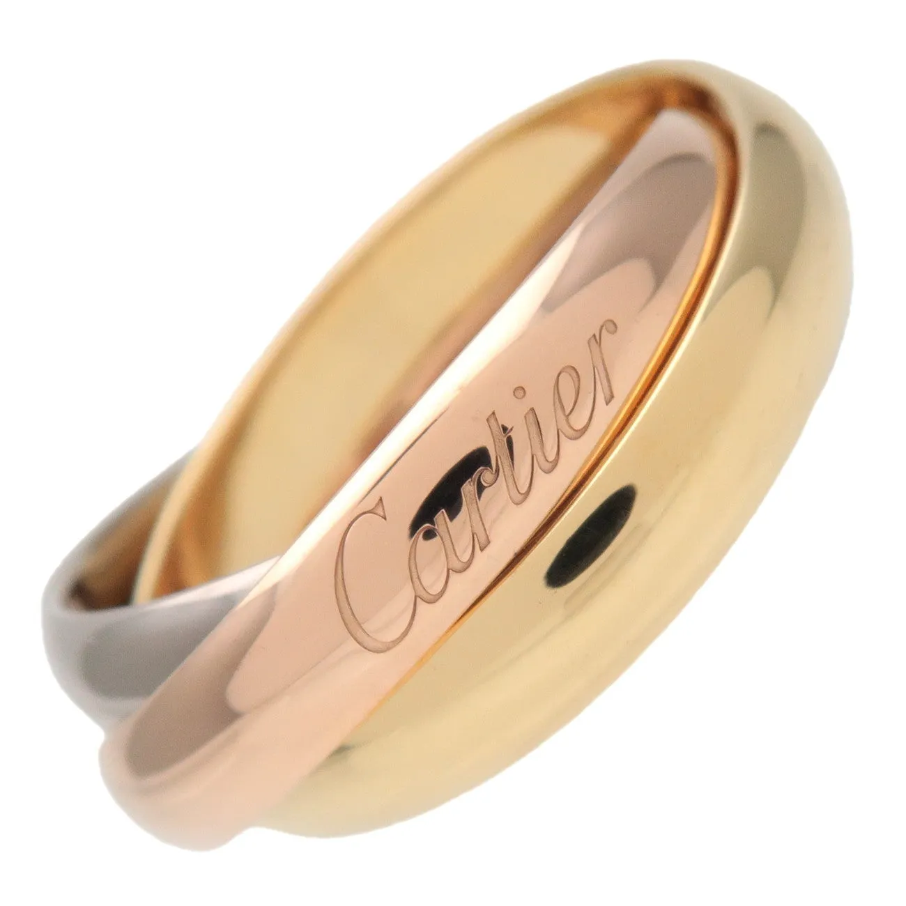 Cartier Trinity Ring MM K18 750YG/WG/PG #51 US5.5 EU51 HK12 Used