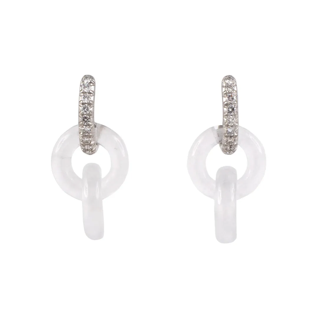 Carvin French Diamond & Crystal Earrings