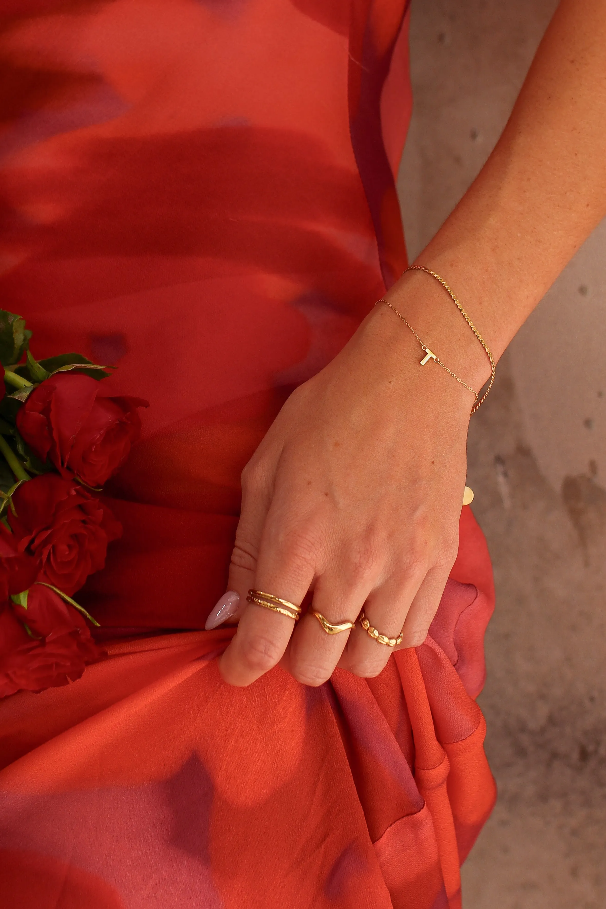 Celestia - Stainless Steel Initial Bracelet