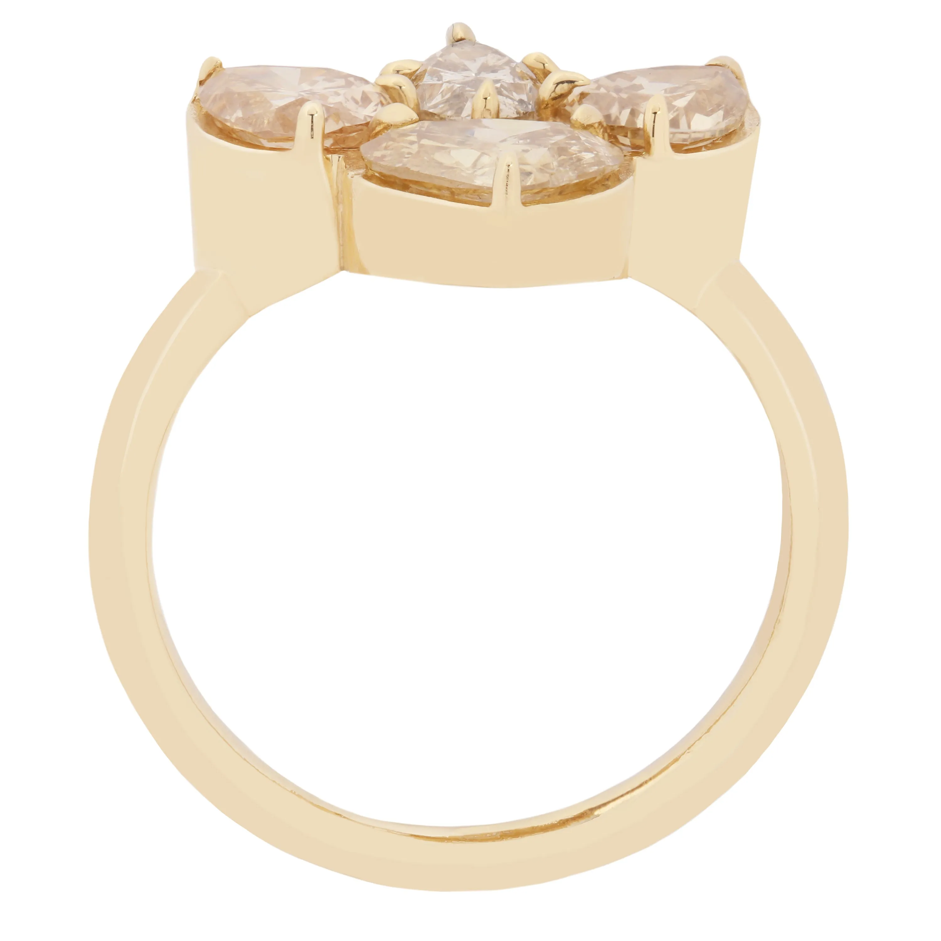 Champagne Diamond Lotus Ring