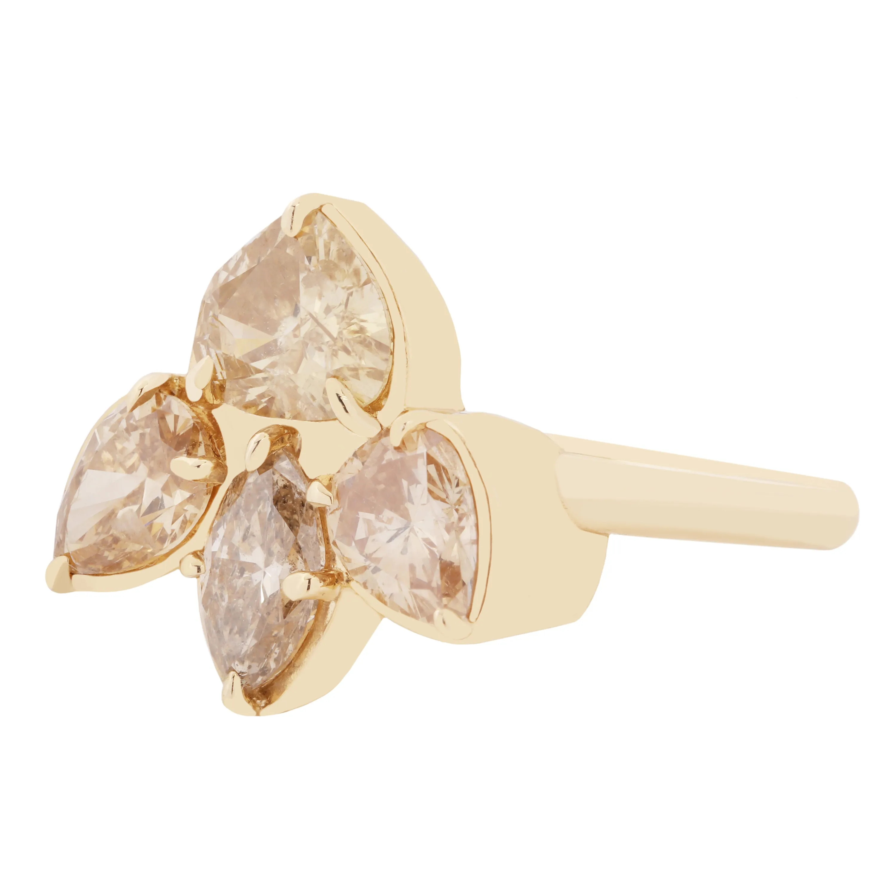Champagne Diamond Lotus Ring