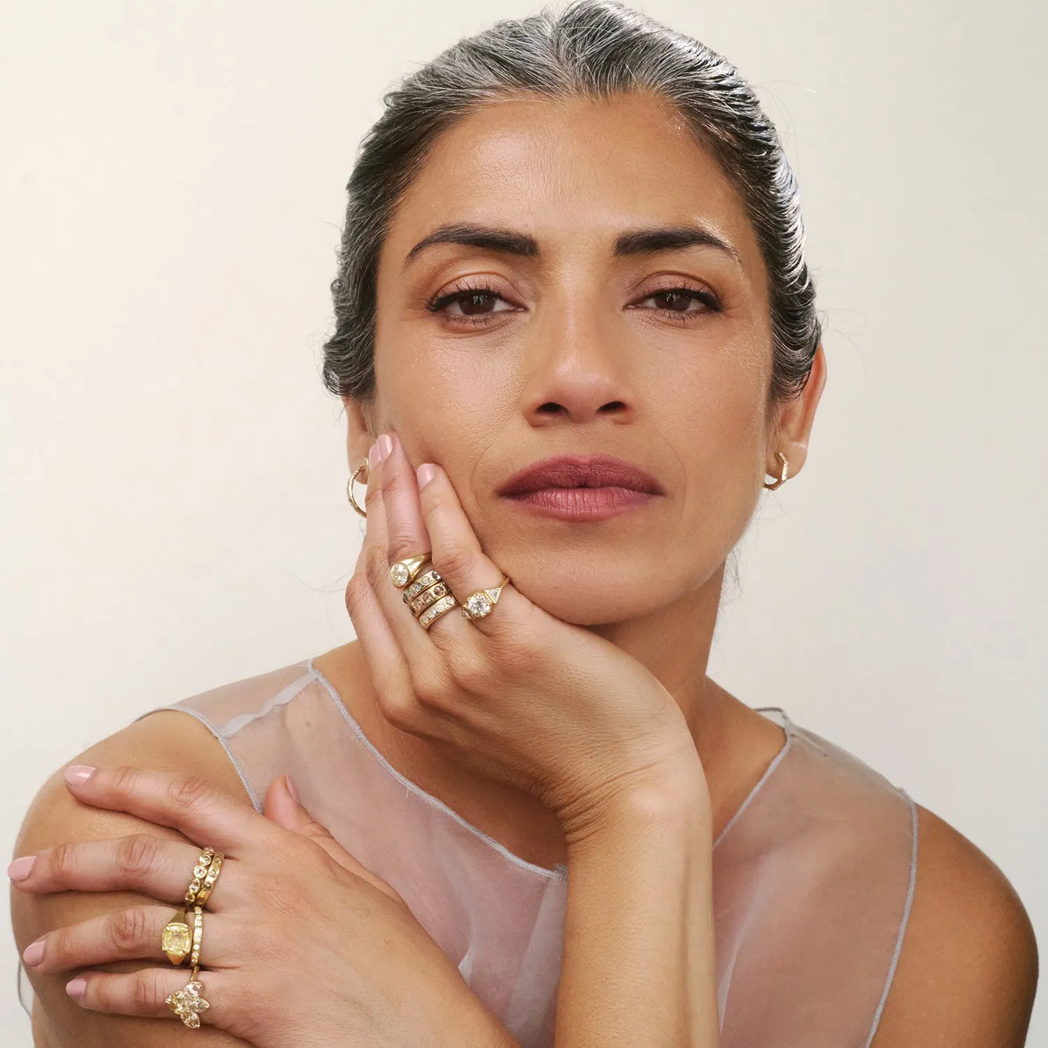 Champagne Diamond Lotus Ring