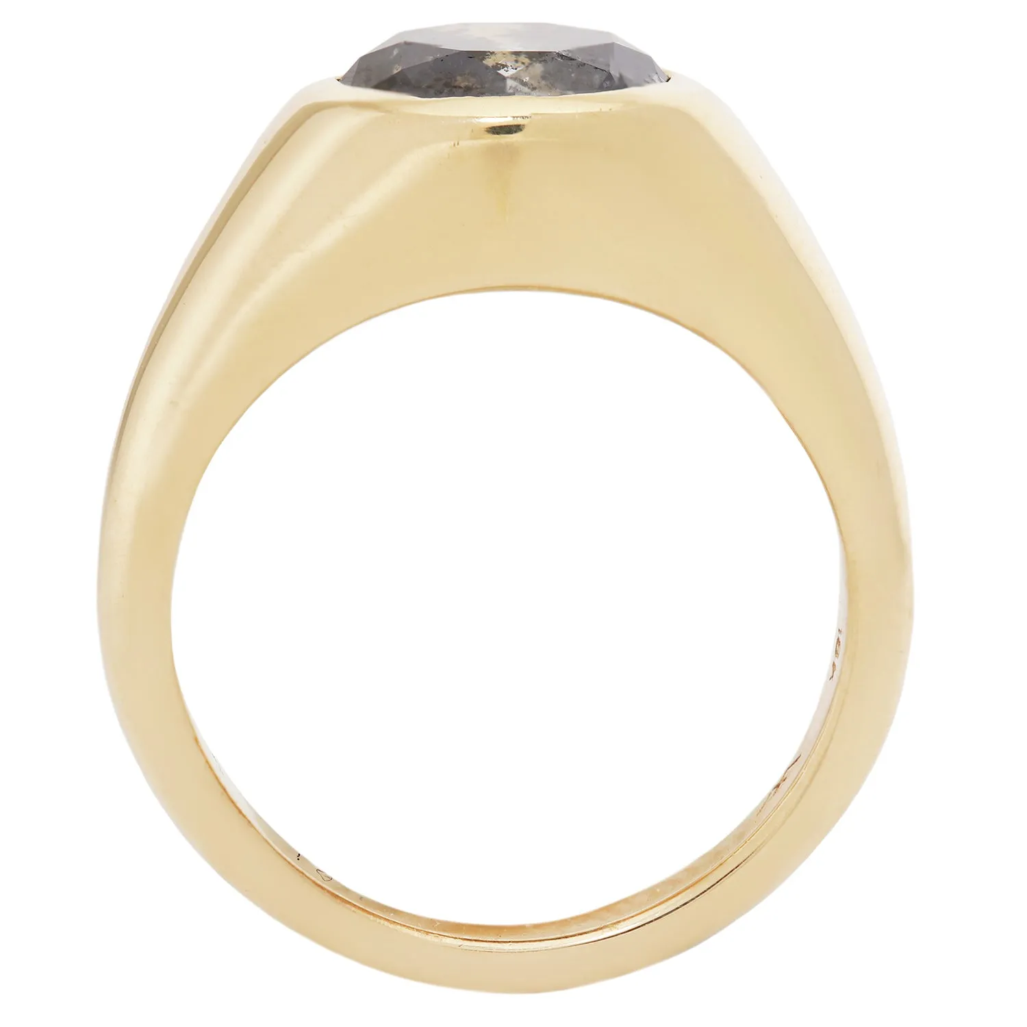 Charcoal Diamond Signet Ring