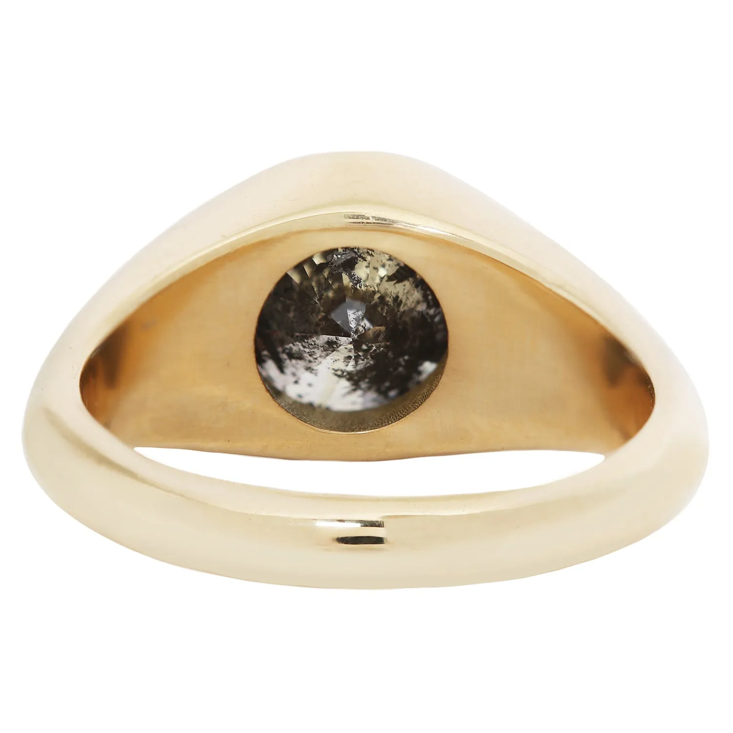 Charcoal Diamond Signet Ring