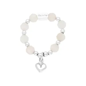 ChloBo Sterling Silver Sun Lover Rose Quartz Ring