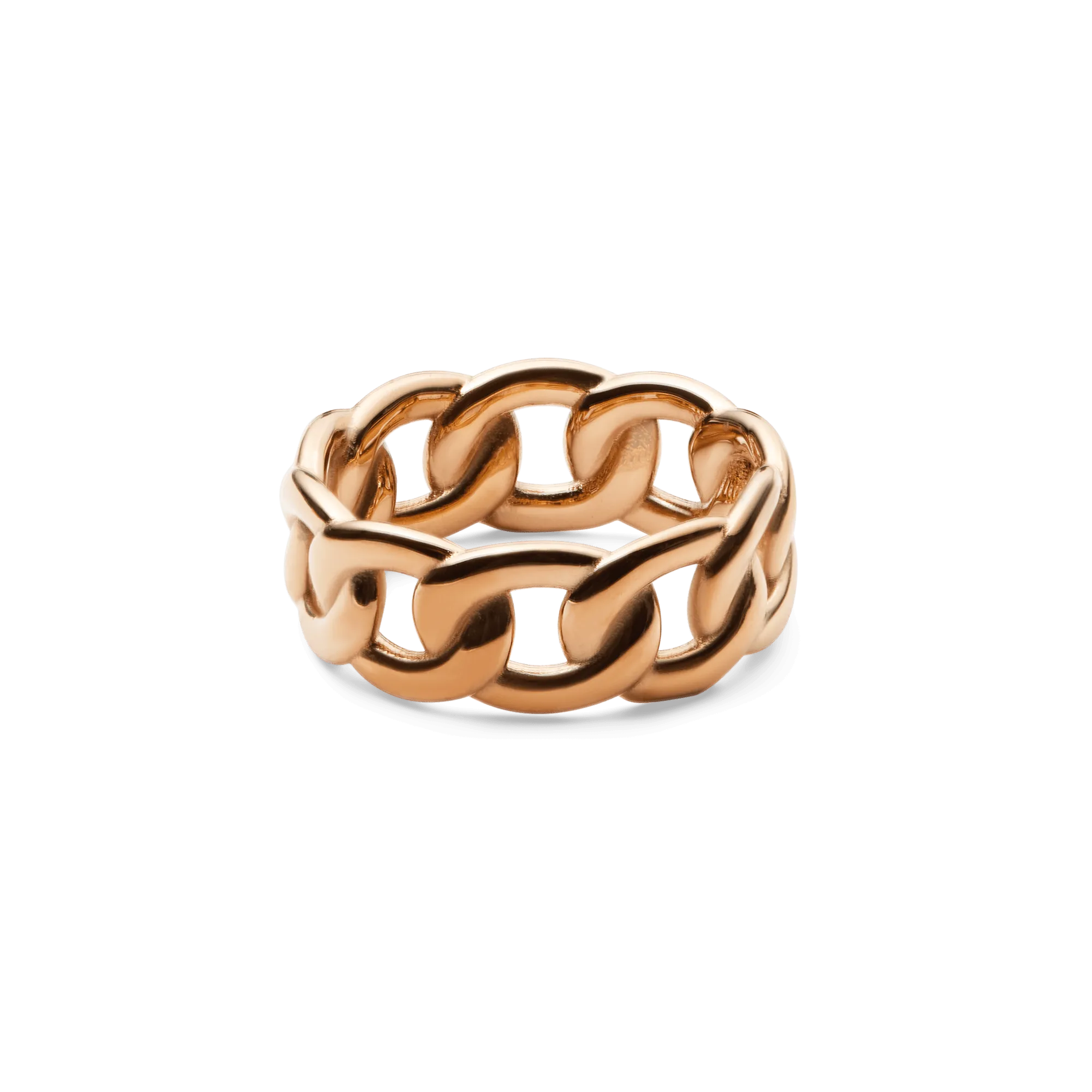Chunky Chain Ring Rose Gold
