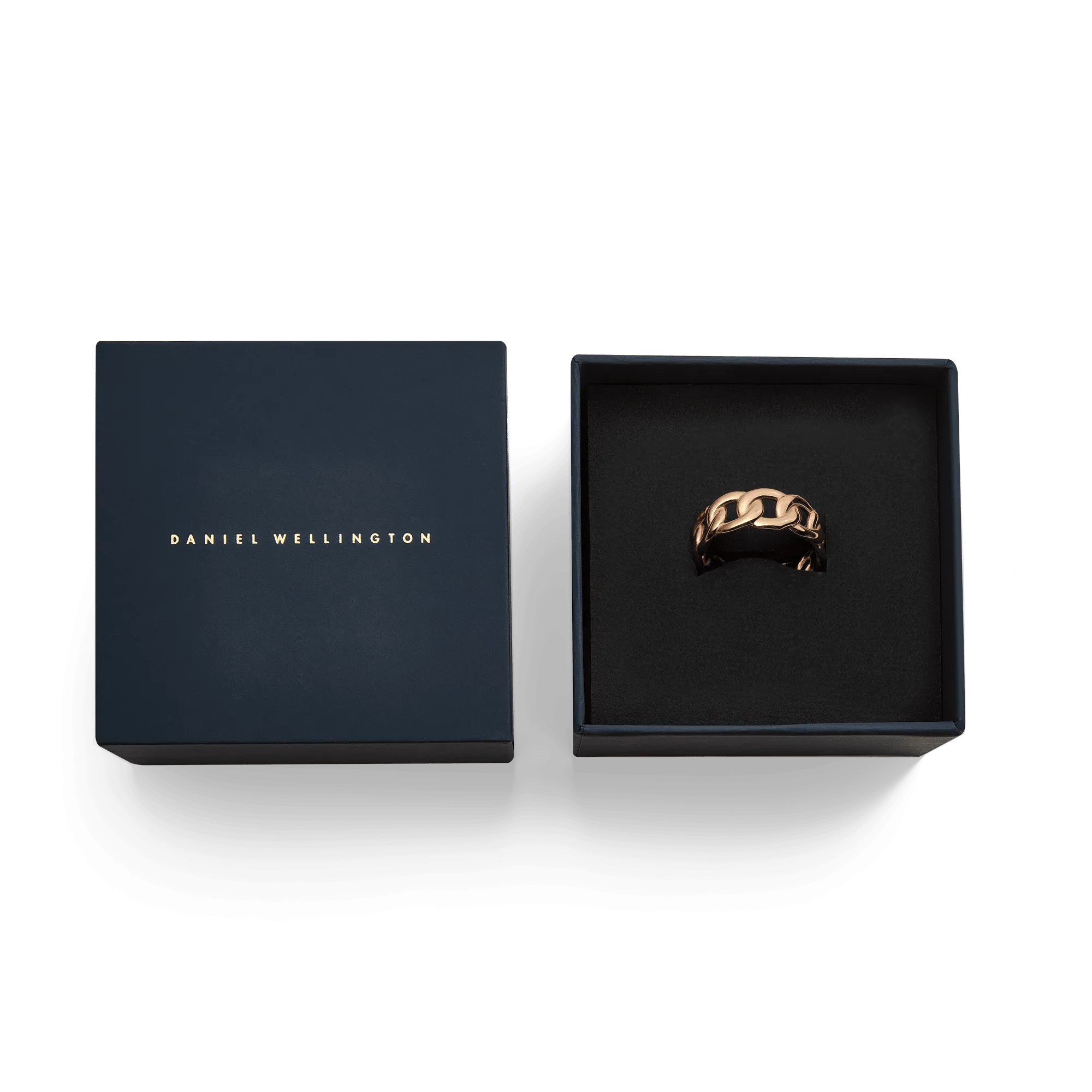 Chunky Chain Ring Rose Gold