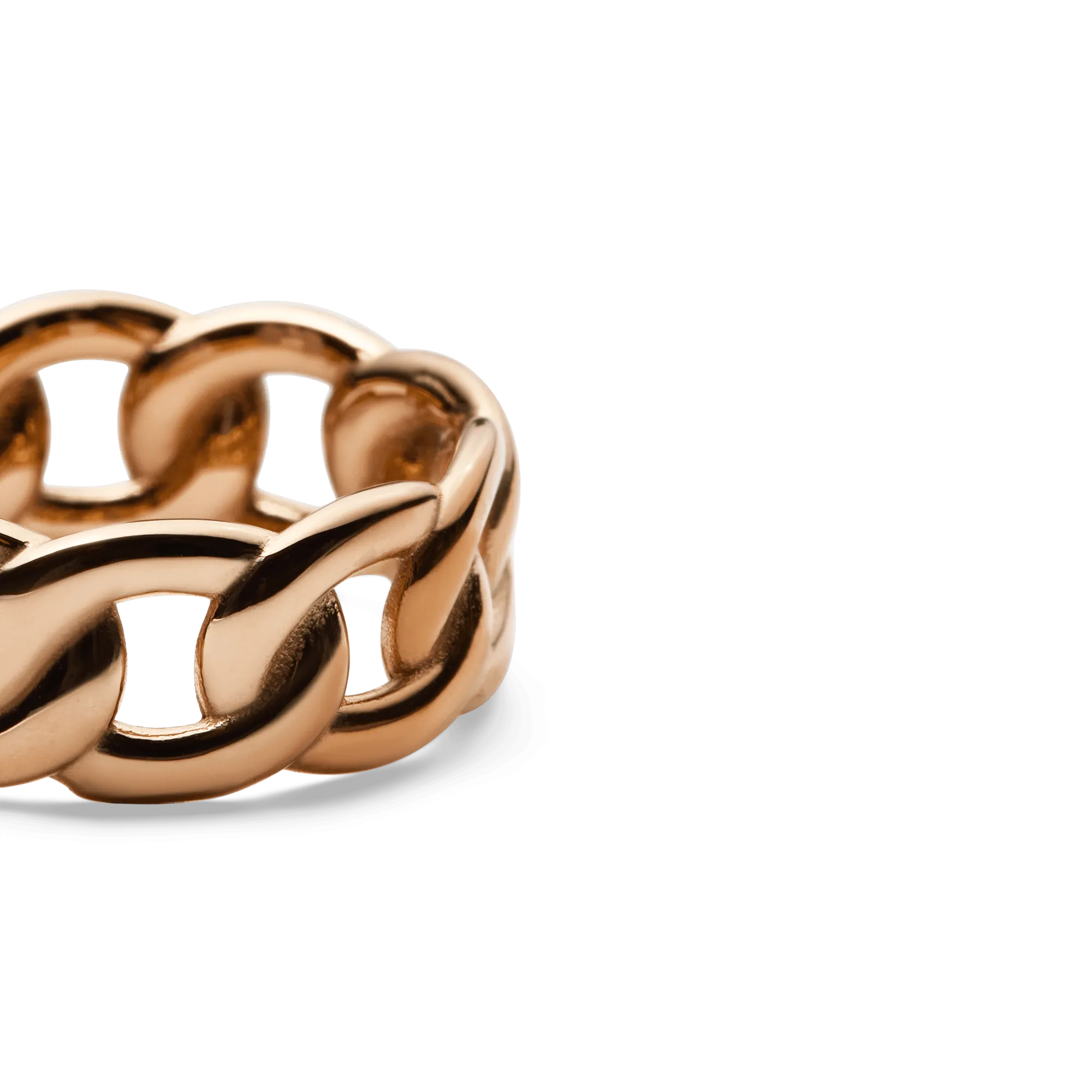 Chunky Chain Ring Rose Gold