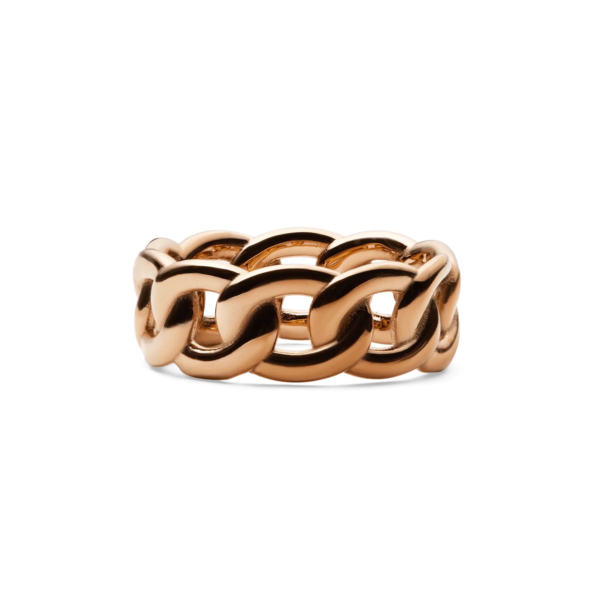 Chunky Chain Ring Rose Gold