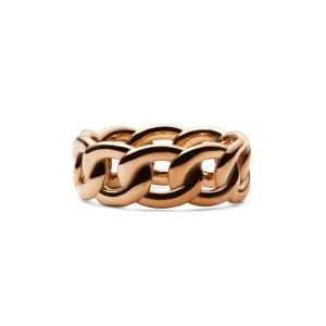 Chunky Chain Ring Rose Gold