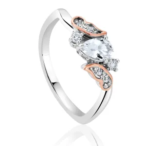 Clogau Kensington Fife Sterling Silver White Topaz Tiara Ring D