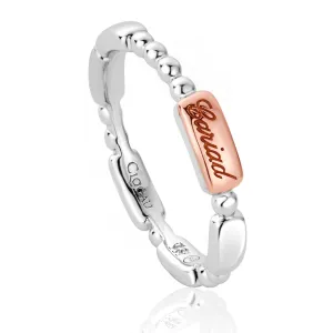 Clogau Sterling Silver Morse Code Ring D