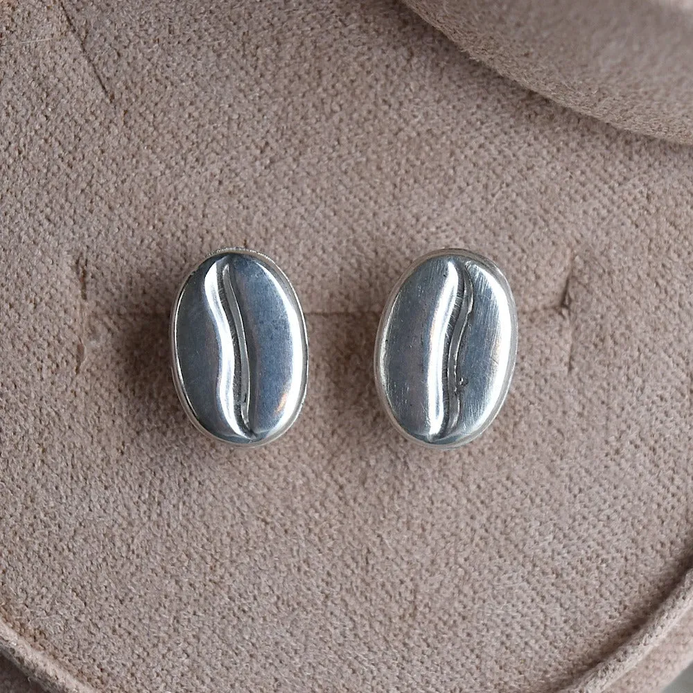 Coffee Bean Stud Earrings