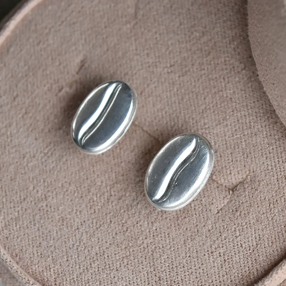 Coffee Bean Stud Earrings