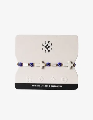 Cross & Evil Eye Bracelet ??Blue