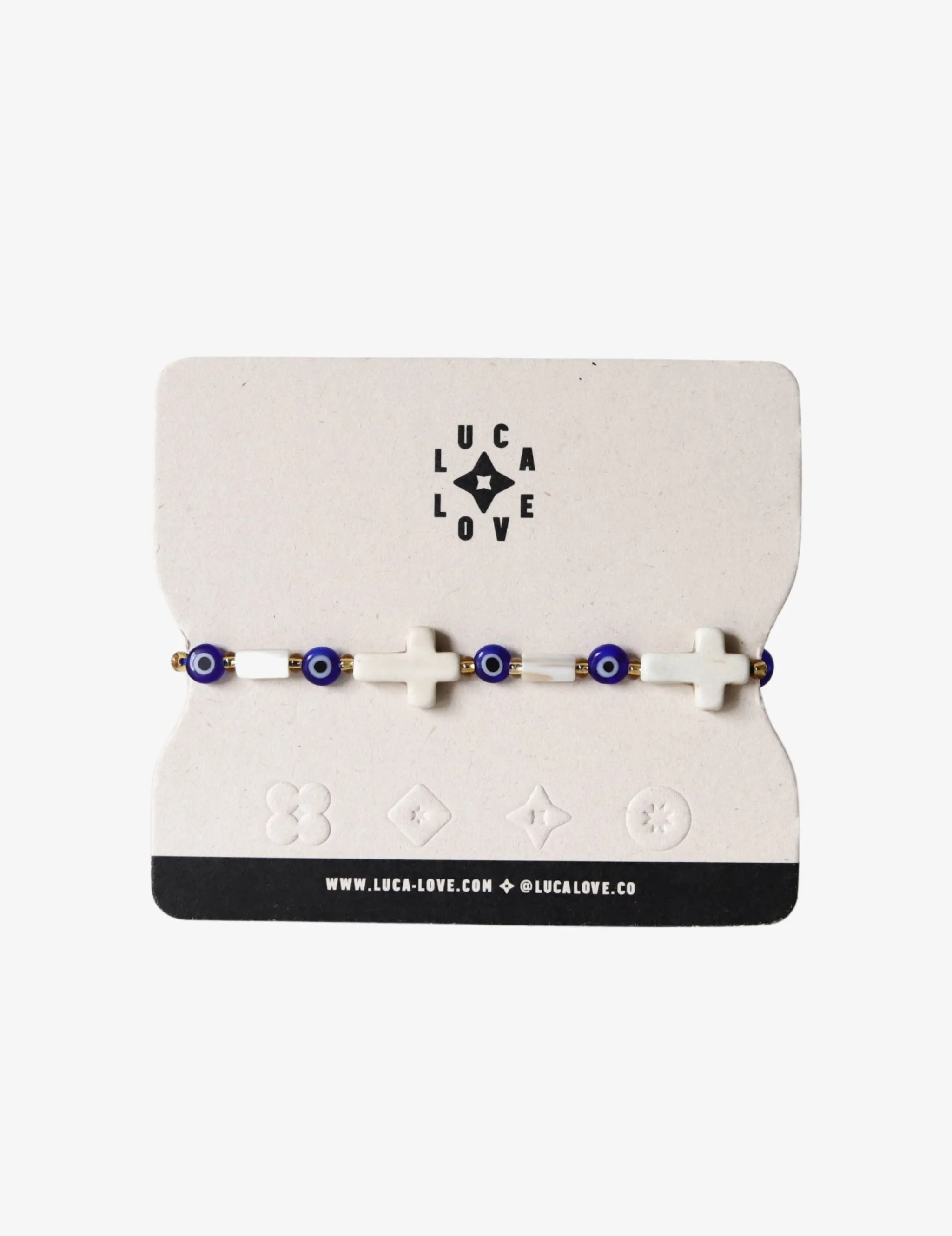Cross & Evil Eye Bracelet ??Blue