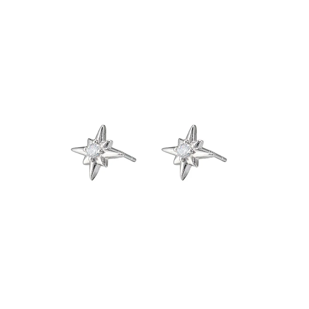 CZ Star Stud Earrings
