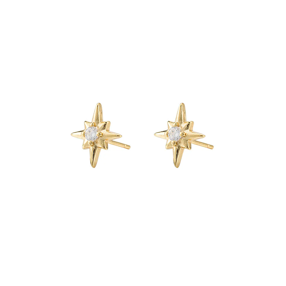 CZ Star Stud Earrings