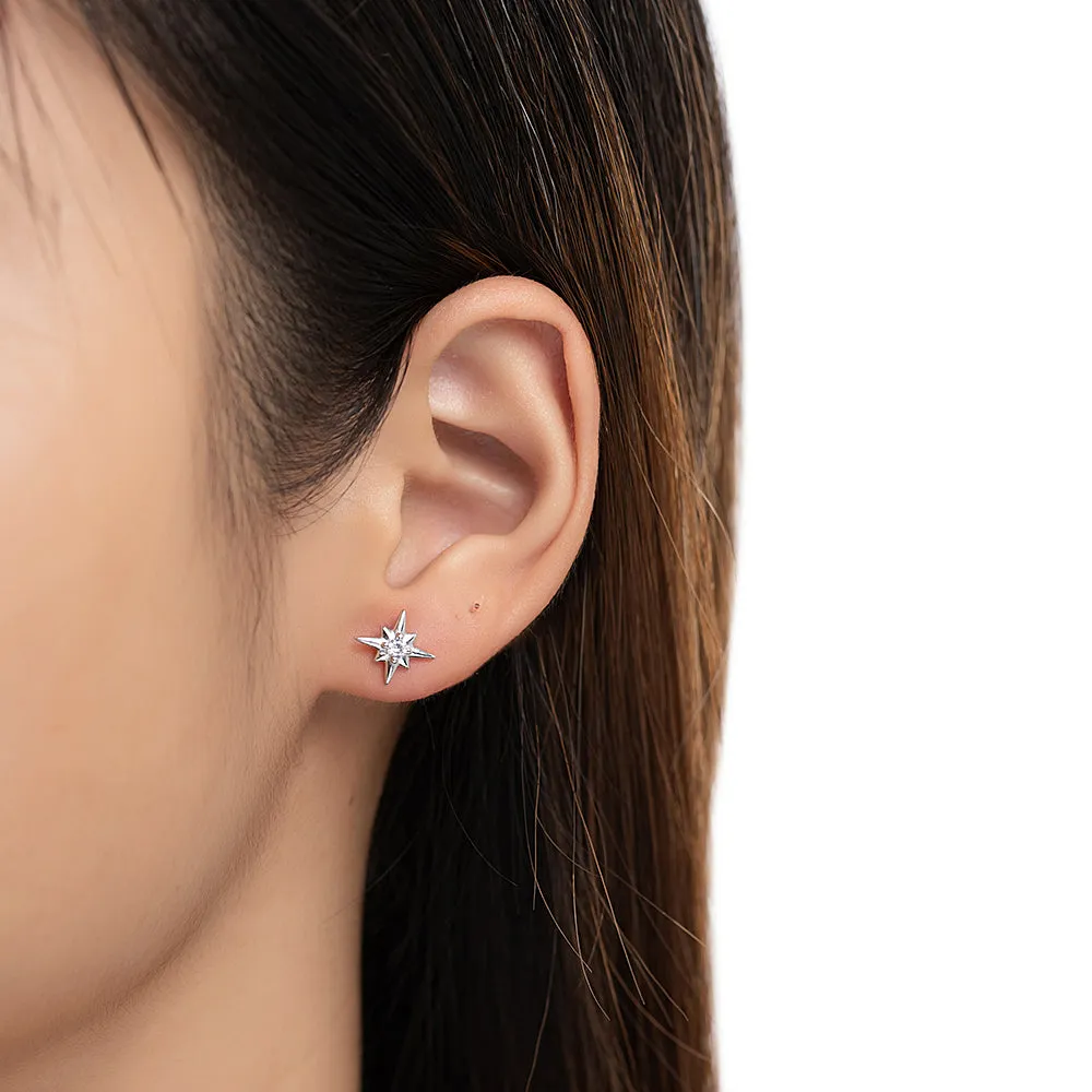 CZ Star Stud Earrings