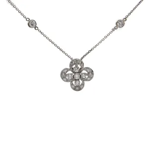 Daisy Exclusive 18K White Gold Diamond Quatrefoil Necklace
